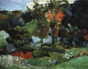 Paul Gauguin landskap, pont-aven Germany oil painting artist